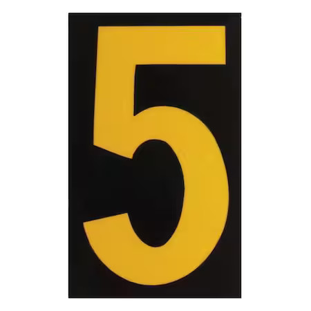 Brady 5905-5 Numberlabel, 1-1/2Inh, 1Inw, Pk25
