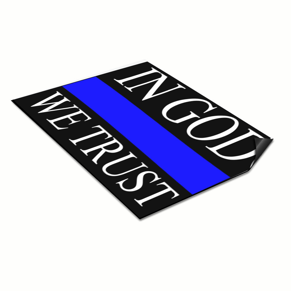 Car Magnet Set of 2 In God We Trust Police Cop Car Advertising Industrial Sign