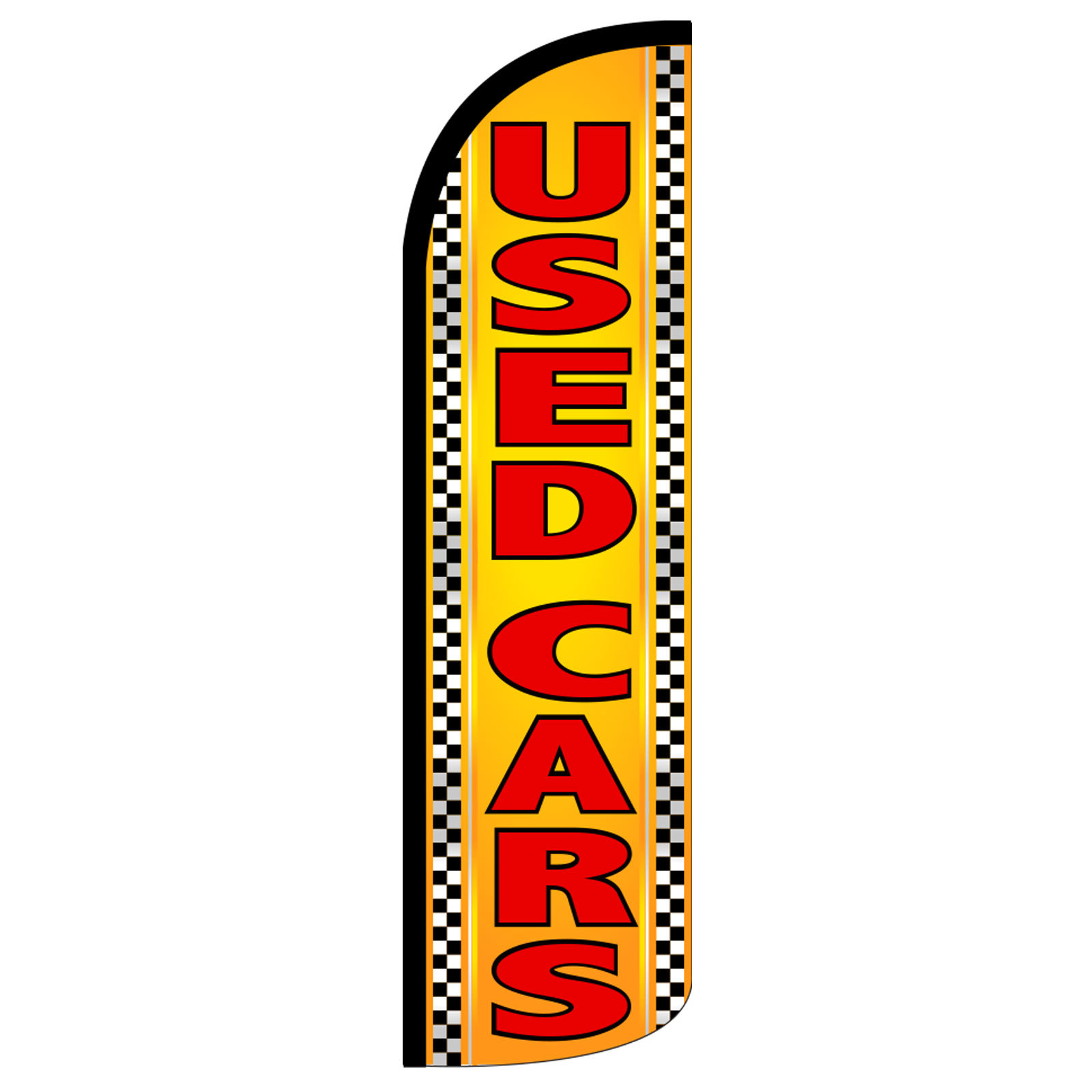 Used Cars Flag Flutter Feather Banner Swooper Extra Wide Windless