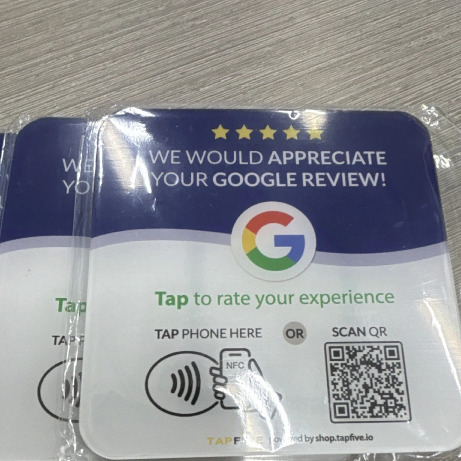 TapFive TapFive Plate Smart NFC QR Google Review Business Door Sign