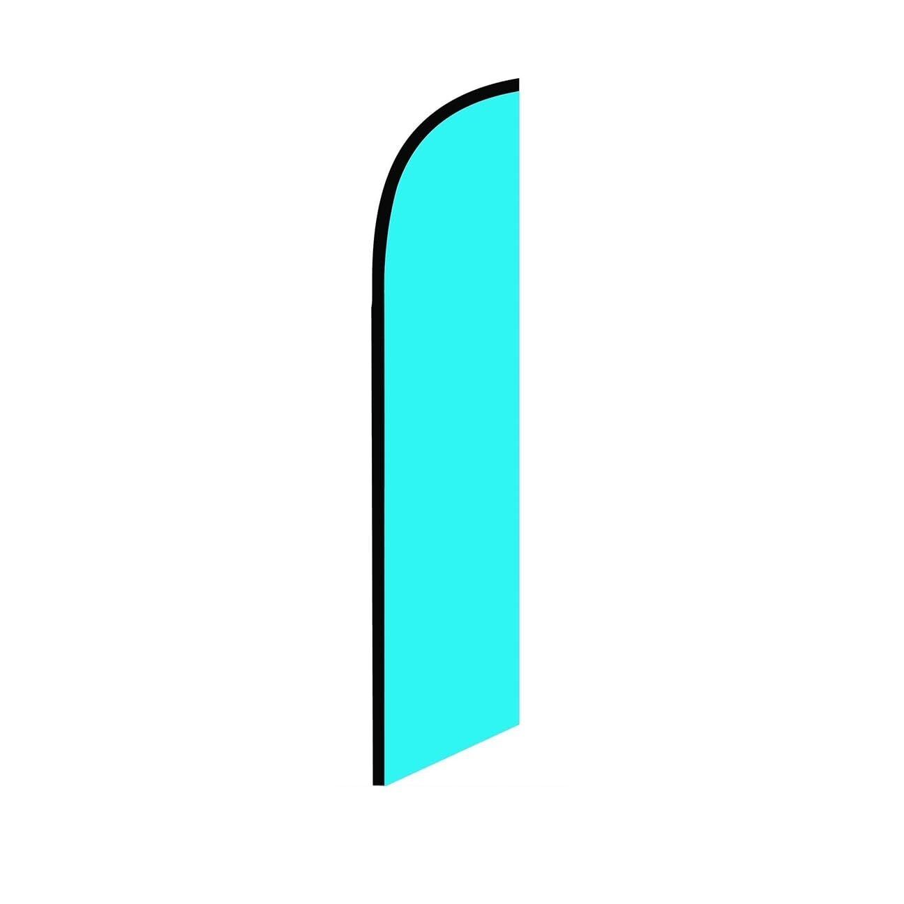 Solid Light Blue Swooper Flutter Feather Flag | 3ft W x 11.5ft Tall