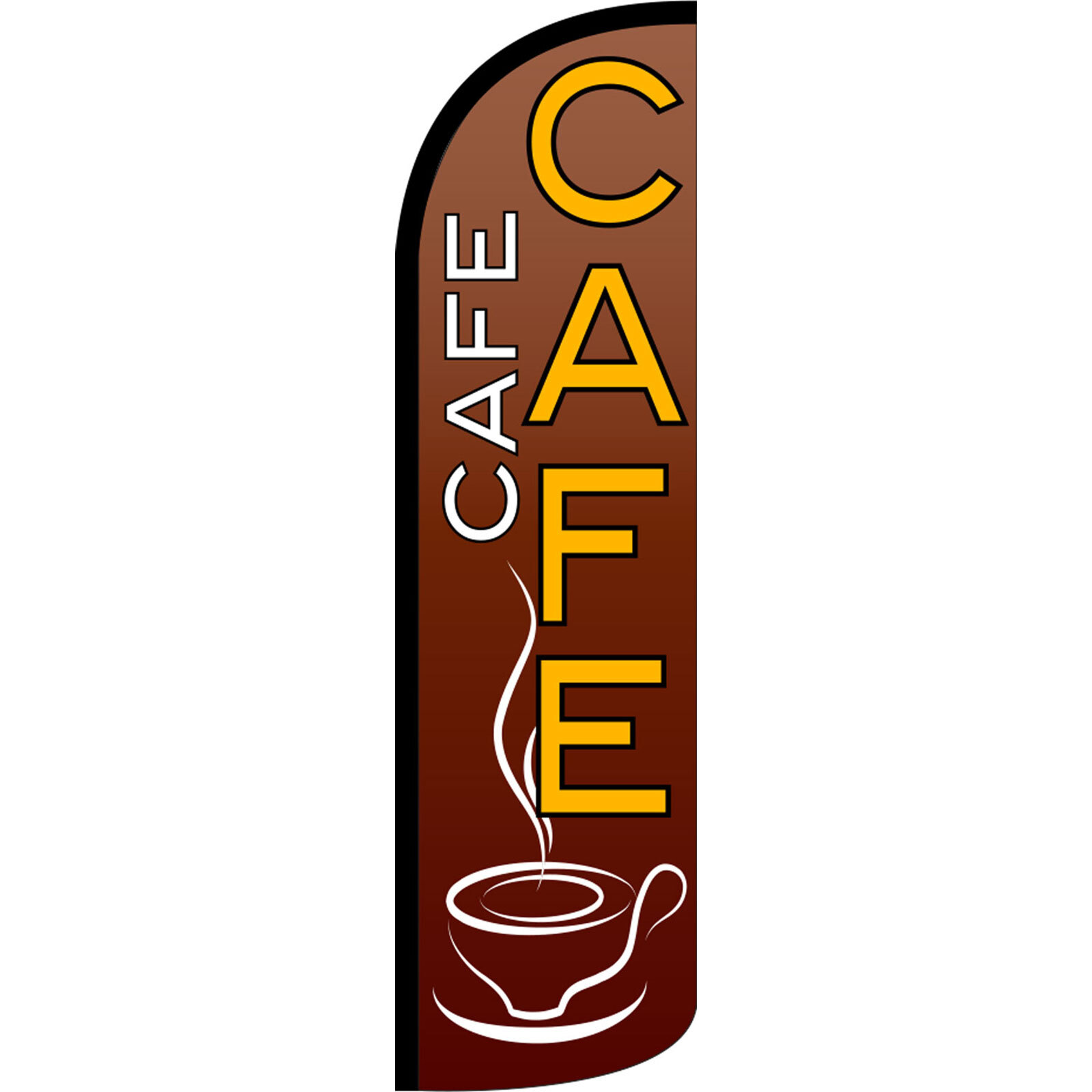 Cafe Caf� 3 ft X 11 1/2 ft Windless Swooper Flag