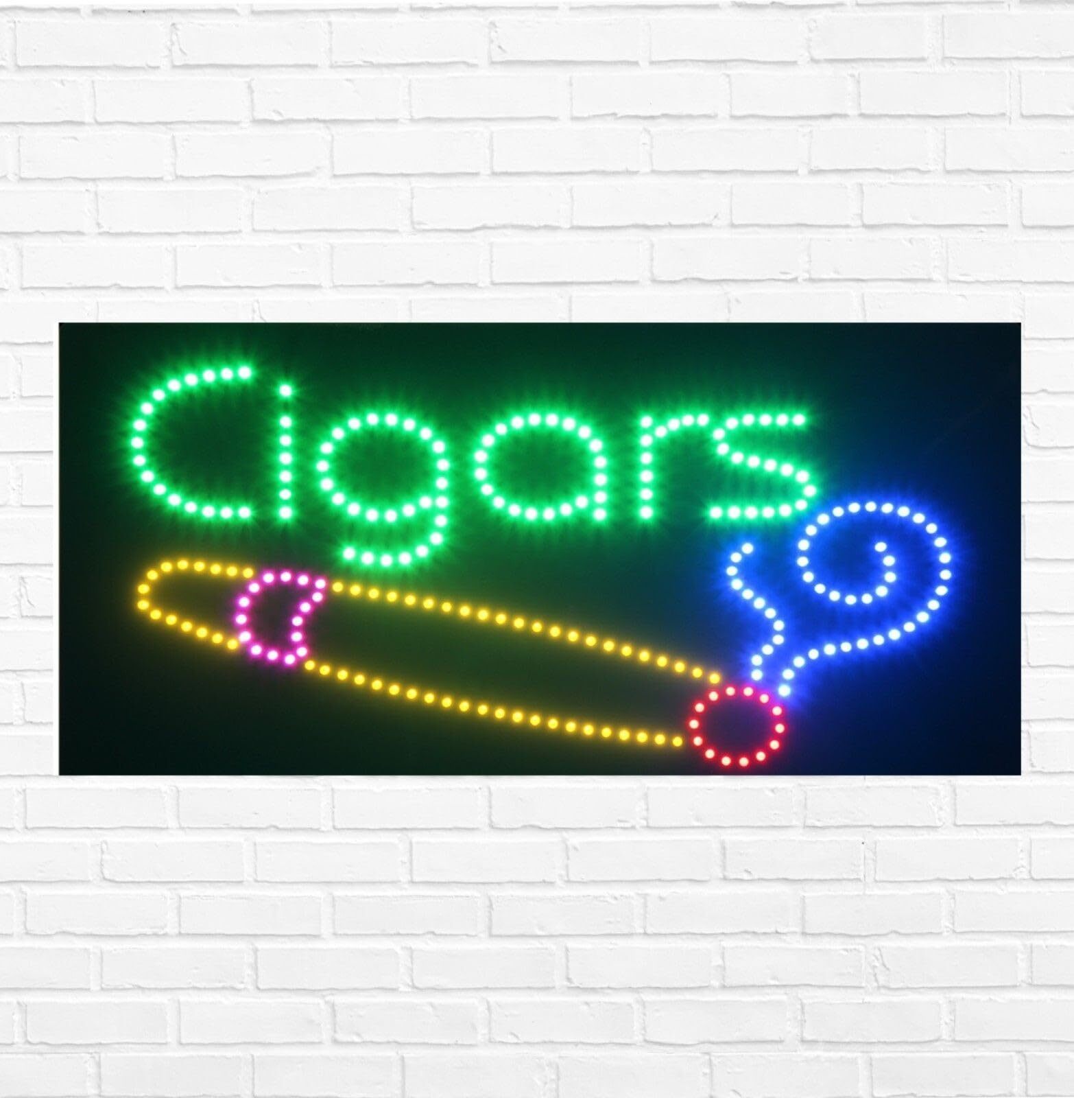 LED Cigars Sign for Retail Business Displays | Light Up Sign | 12″H x 24″W x 2″D