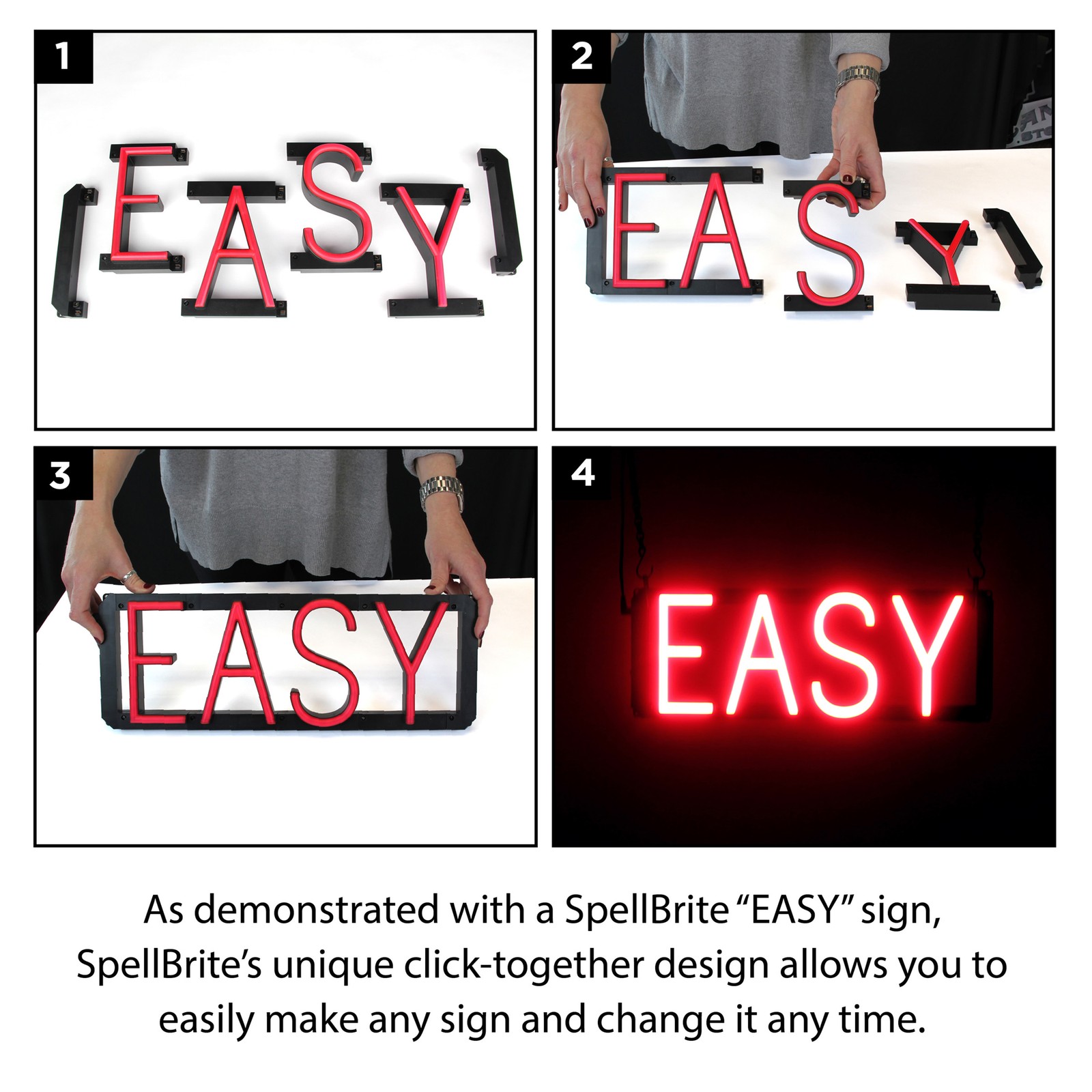 SpellBrite SERVICE Sign | Neon Service Sign Look, LED Light | 24.9″ x 6.3″