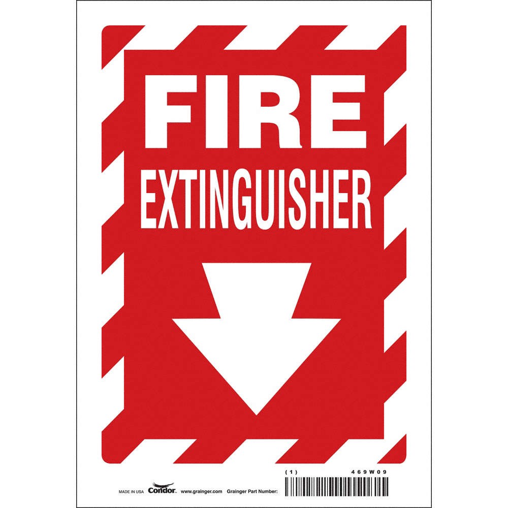 CONDOR 469W09 Safety Sign,10 in x 7 in,Vinyl 469W09