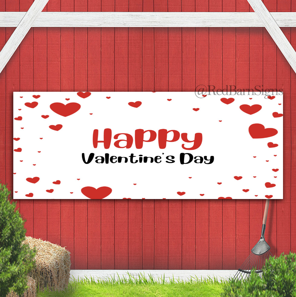 Happy Valentines Day 009 indoor outdoor banner sign