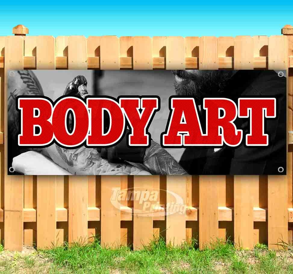 BODY ART Advertising Vinyl Banner Flag Sign Many Sizes Available USA TATTOOS