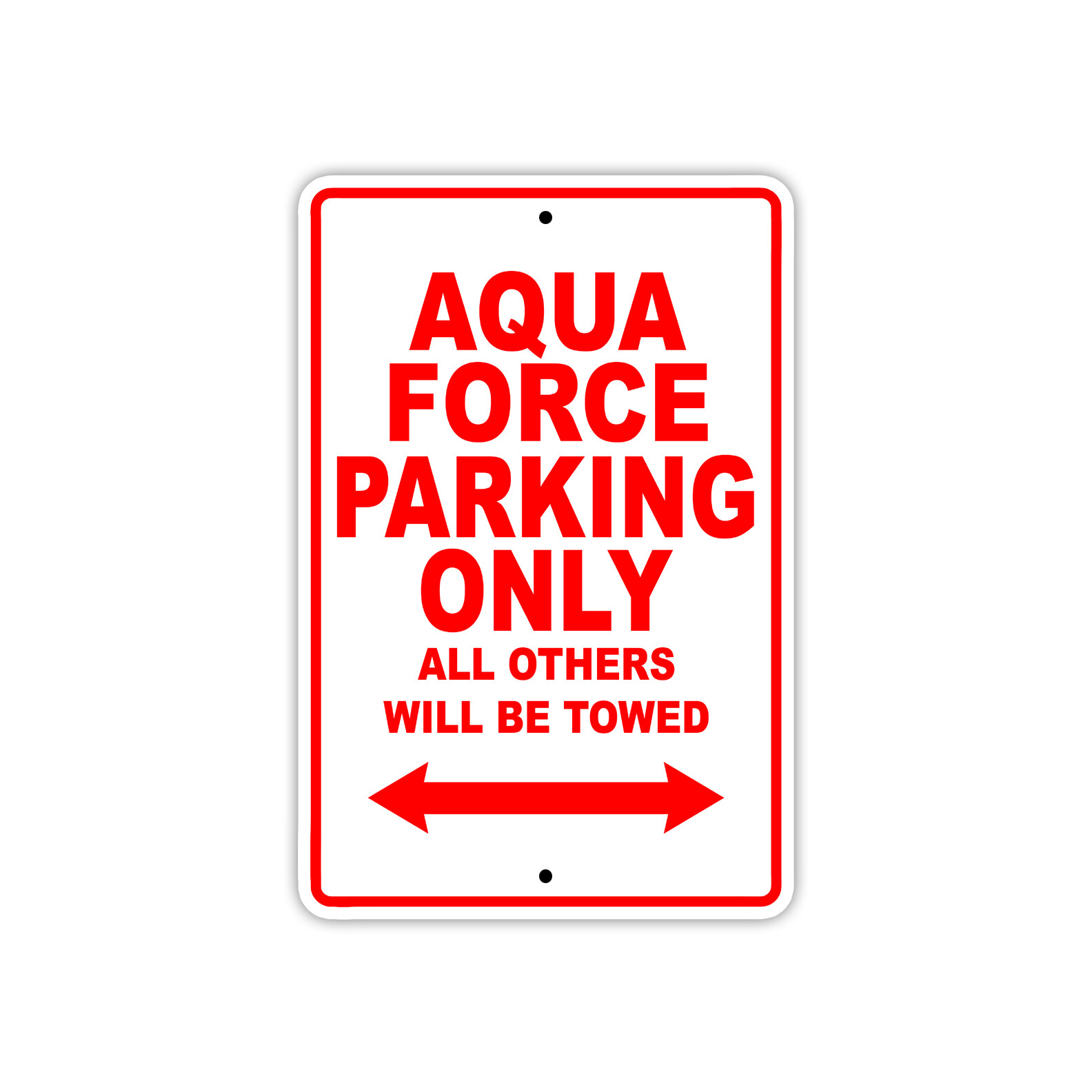 Aqua Force Parking Only Boat Ship Art Notice Decor Novelty Aluminum Metal Sign