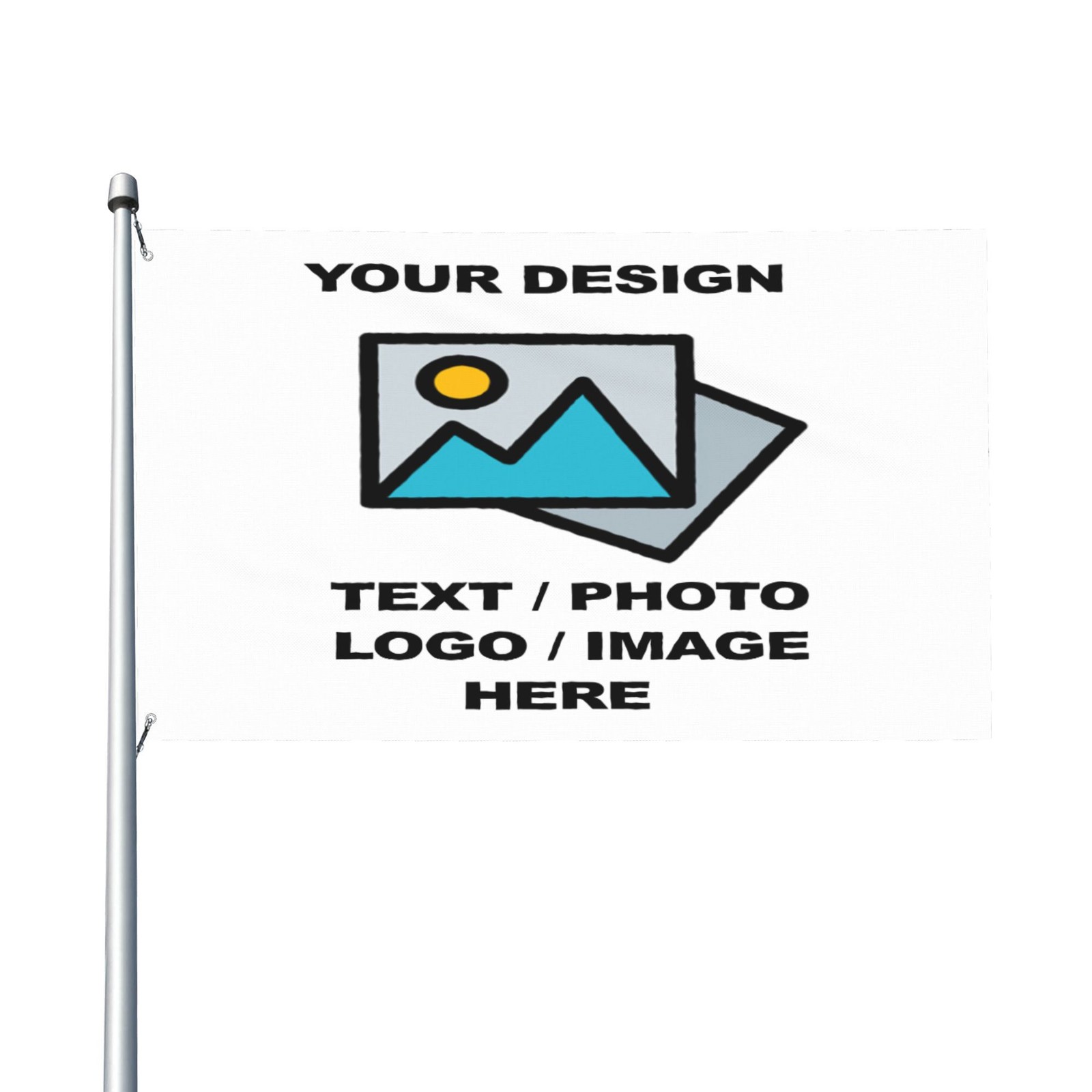 Custom Flag Personalized Flags – Print Your Own Logo Image Text USA