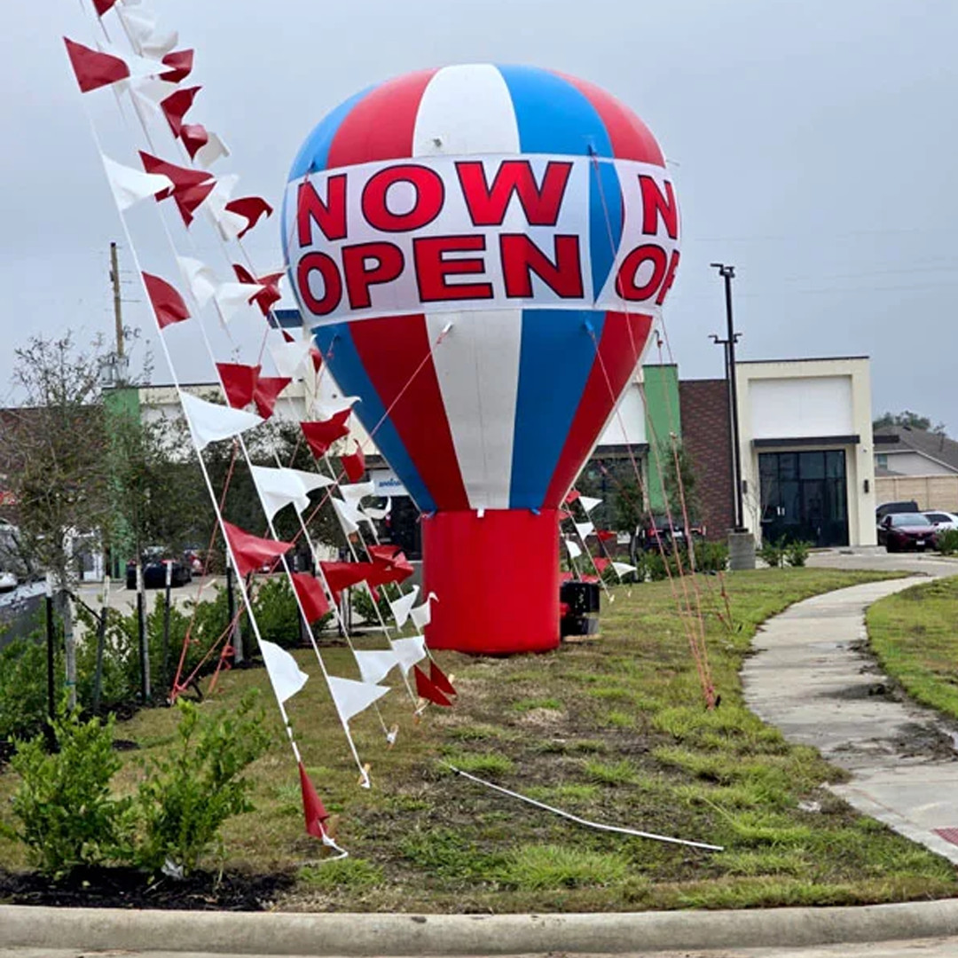22ft Tall Now Open Advertising Roof Top Balloon