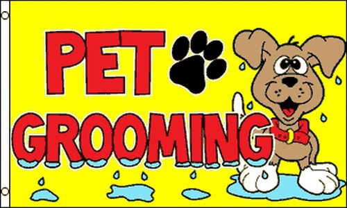 PET GROOMING Flag 3×5 ft Business Advertising Shop Sign Dog Cat Hair Trimming