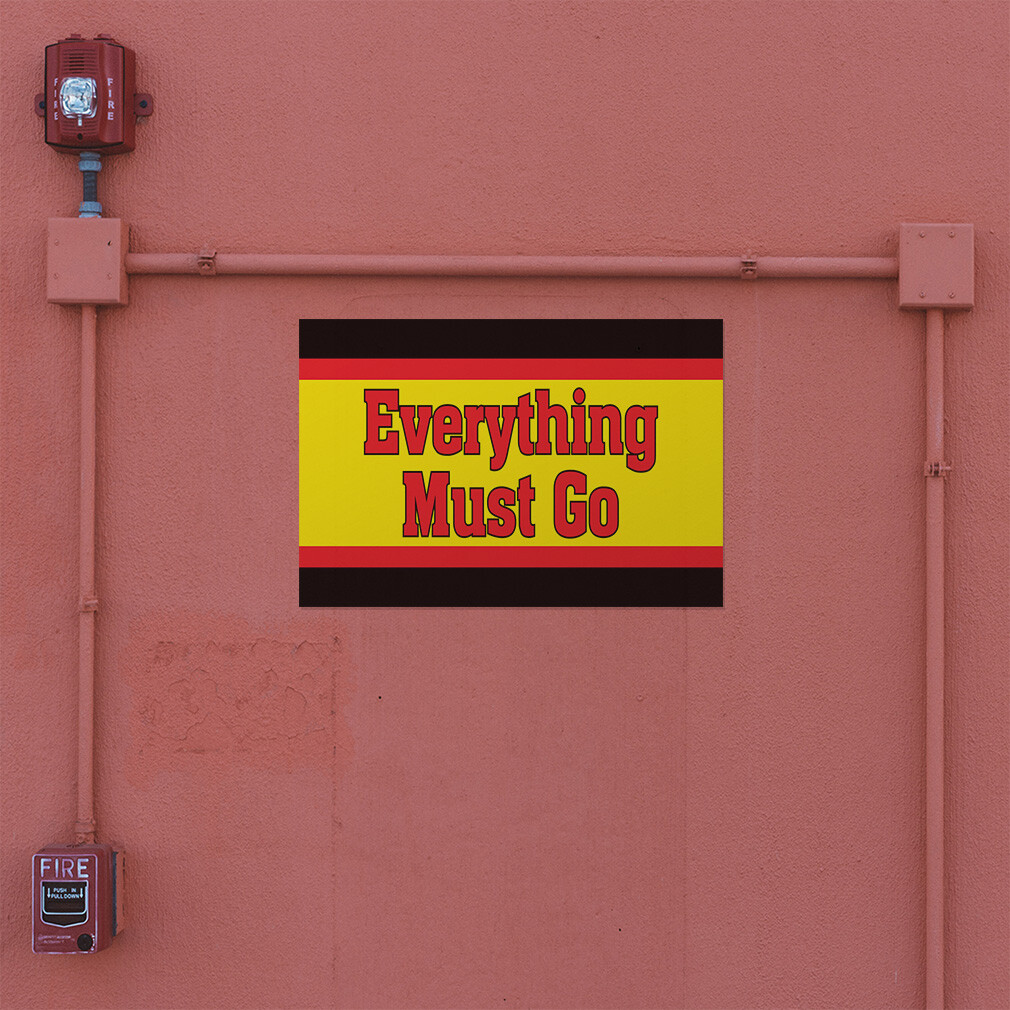Decal Stickers Everything Must Go Advertising Printing Vinyl Store Sign Label
