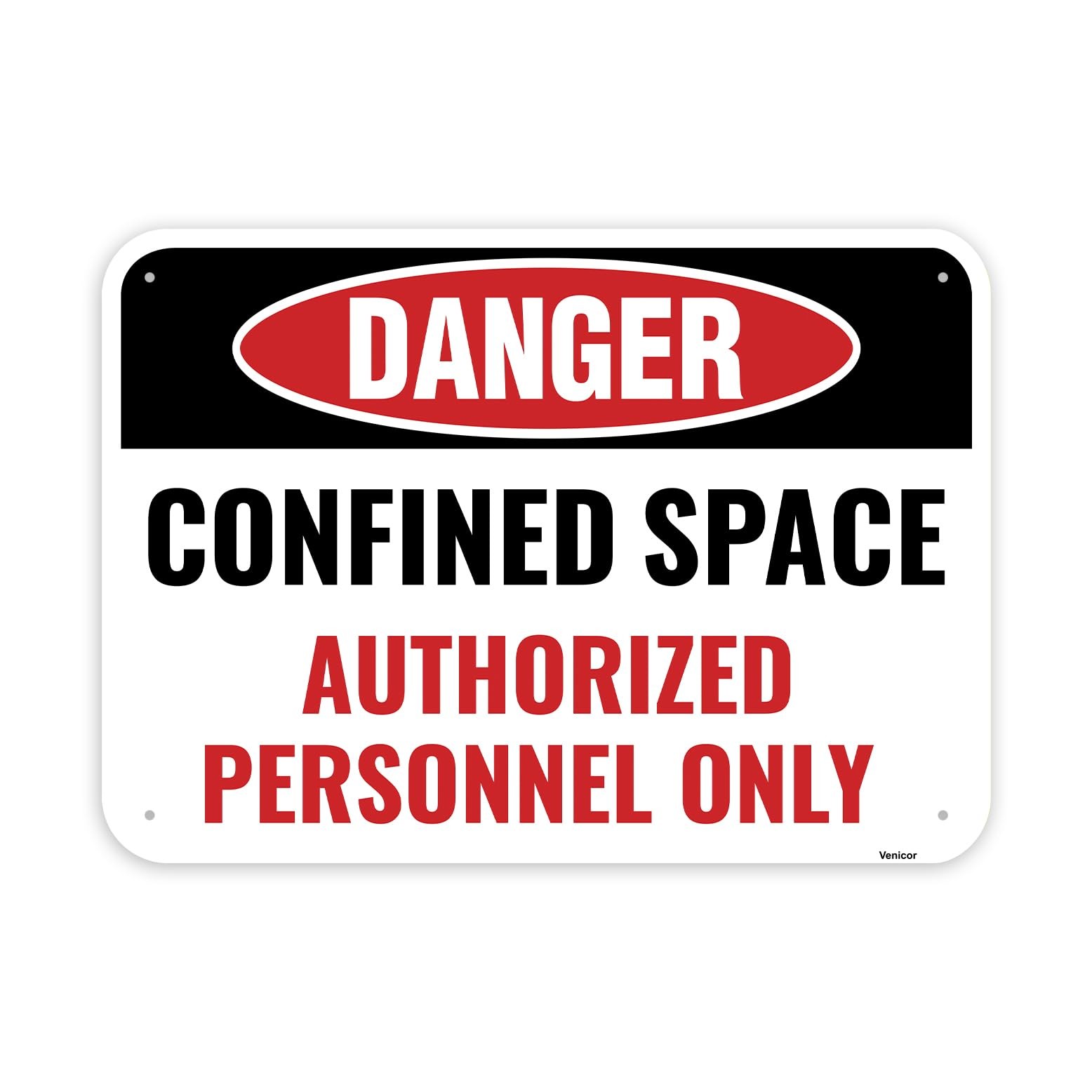 1 PCS Confined Space Sign Authorized Personnel Only Aluminum 14×10 Inch
