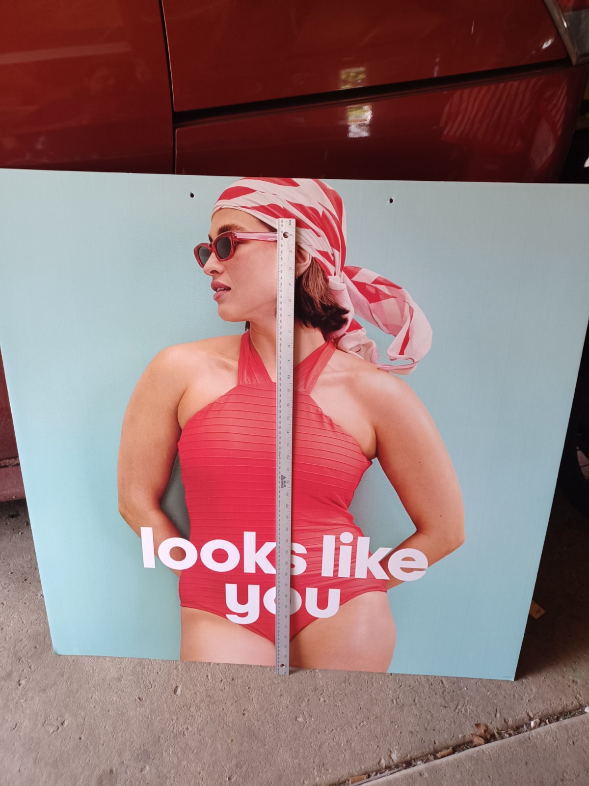 Retro BUSINESS Promotional Sign PROFESSIONAL 38IN SQUARE Looks Like You Woman