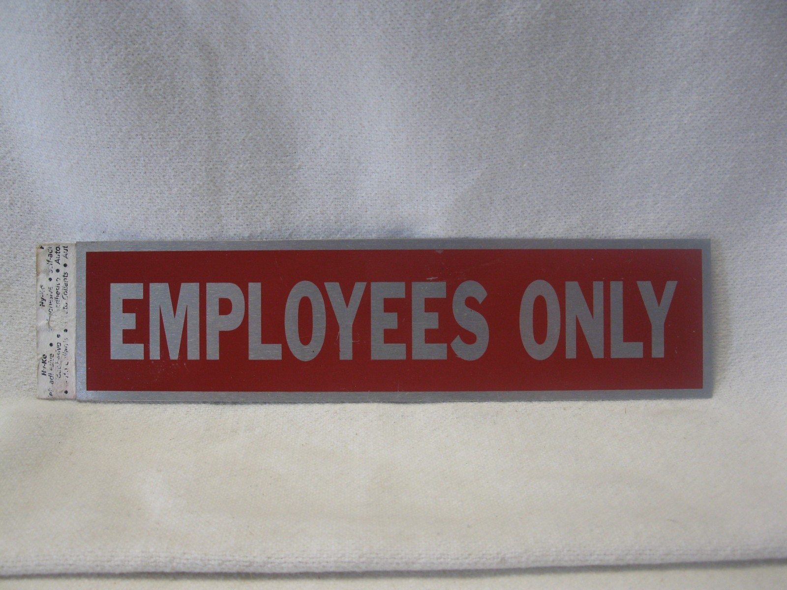Employees Only self adhesive Decal