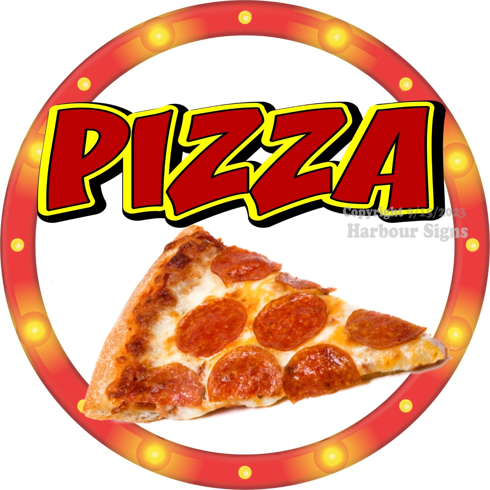 Pizza DECAL (Choose Size) Snack Concession Fair Food Truck Sticker c2