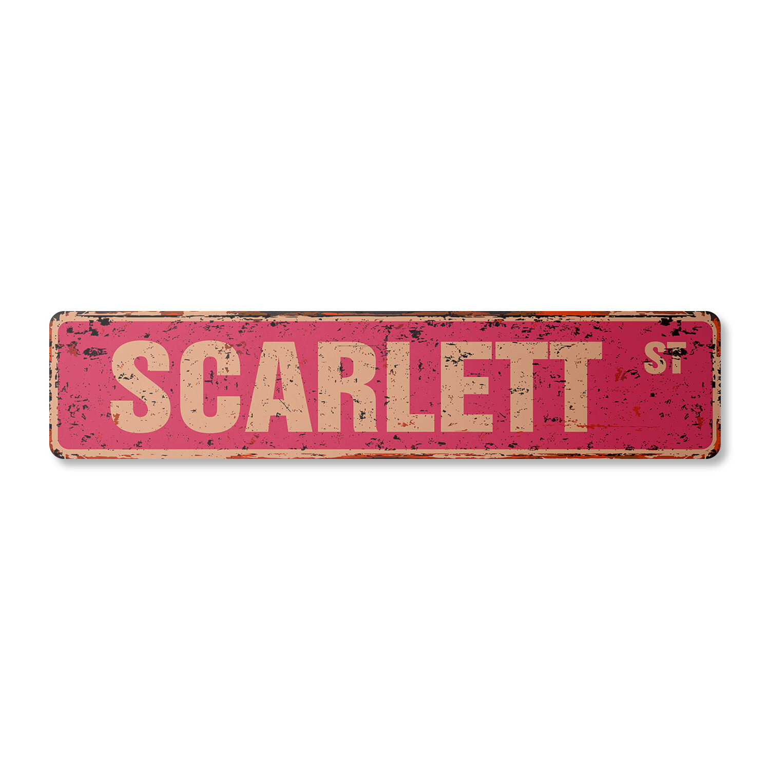 SCARLETT Vintage Street Sign Childrens Name Room Metal Sign
