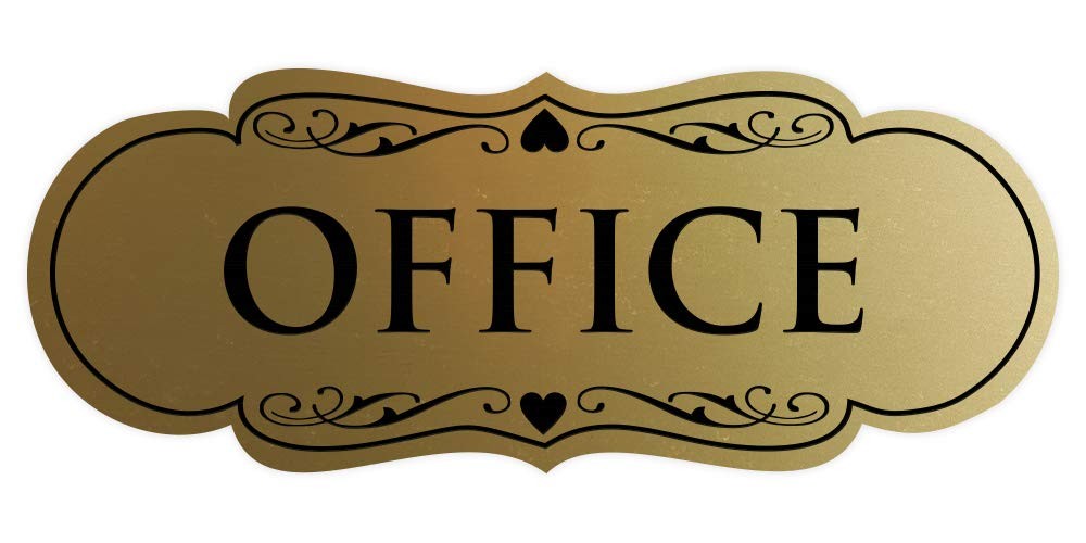 1 PCS Designer Office Sign Easy Installation Brushed Gold Small Room Door