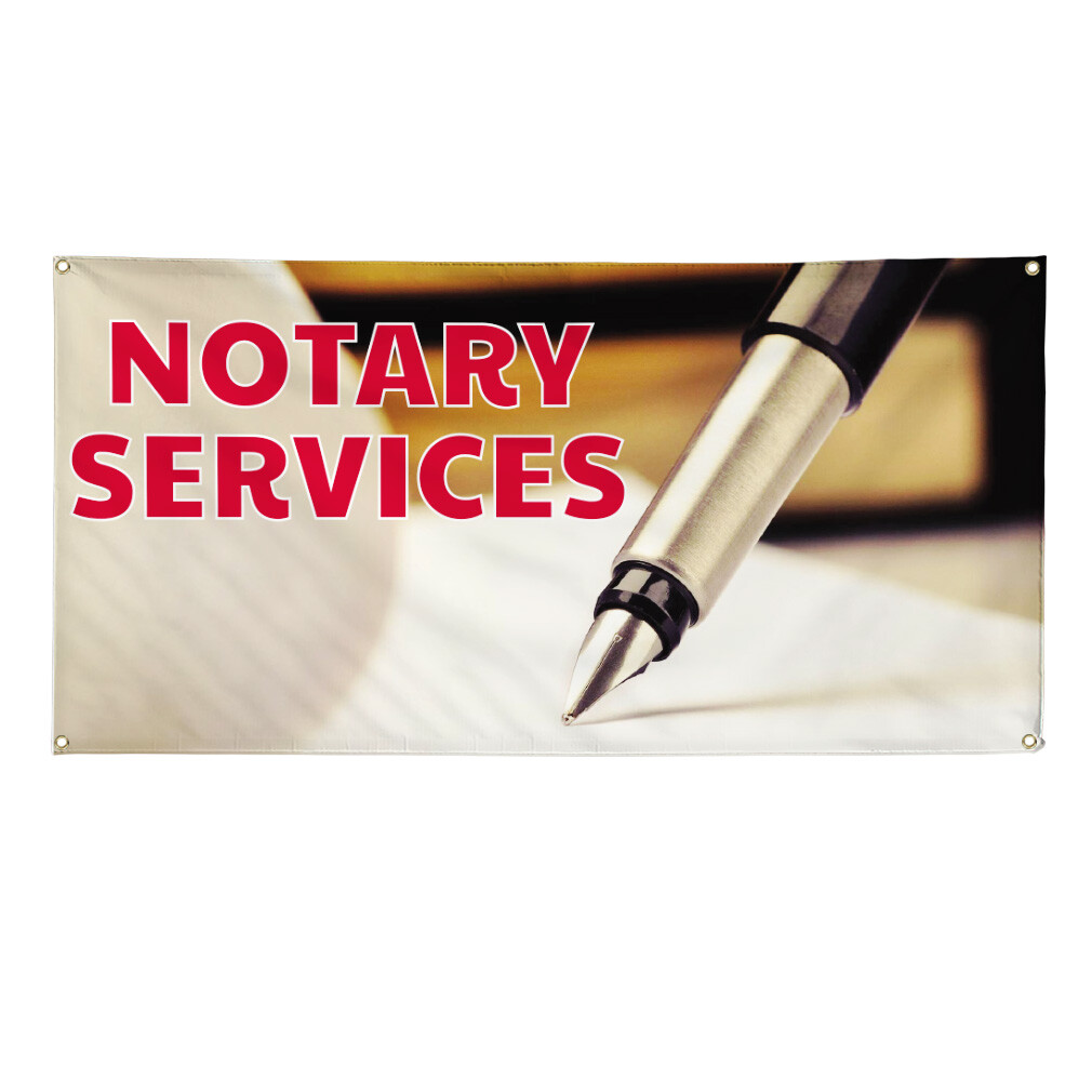 Vinyl Banner Multiple Sizes Notary Services Outdoor Advertising Printing Outdoor