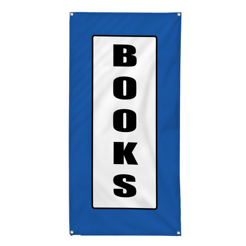 Vertical Vinyl Banner Multiple Sizes Books Library Promotion Business Business