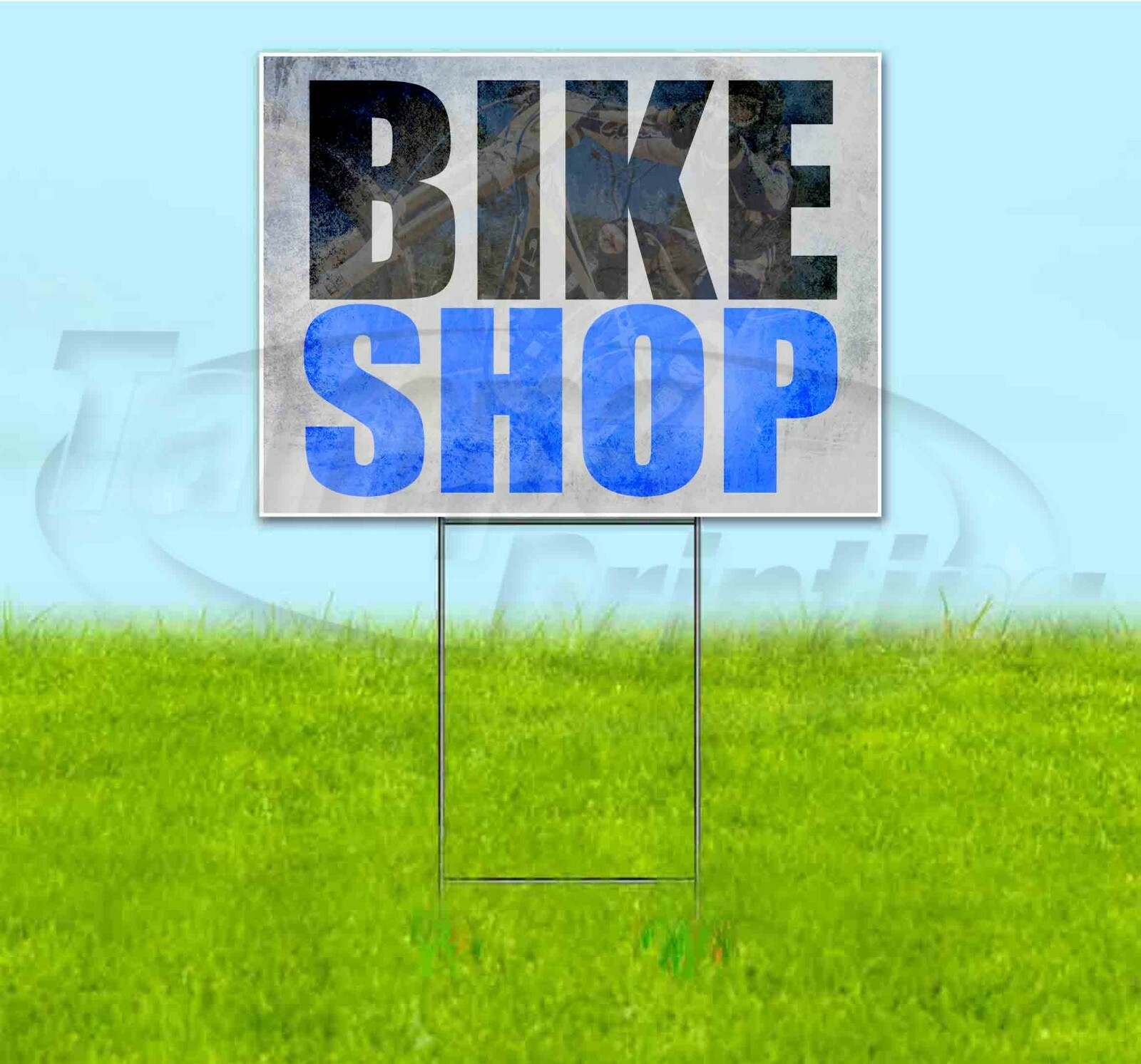 BIKE SHOP 18×24 Yard Sign WITH STAKE Corrugated Plastic Bandit Lawn USA