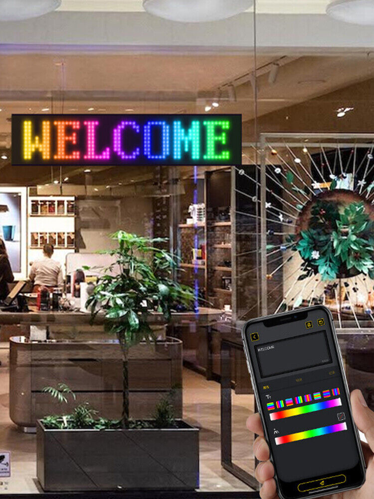 Programmable LED RGB Car Sign,Bluetooth LED Panel APP Control LED Car Eye Signs
