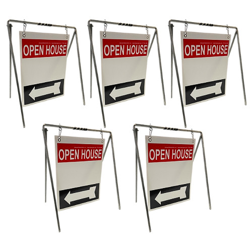 Real Estate Open House Sign Metal A-Frame Kit | 5 Pack | Swinger | RWBK