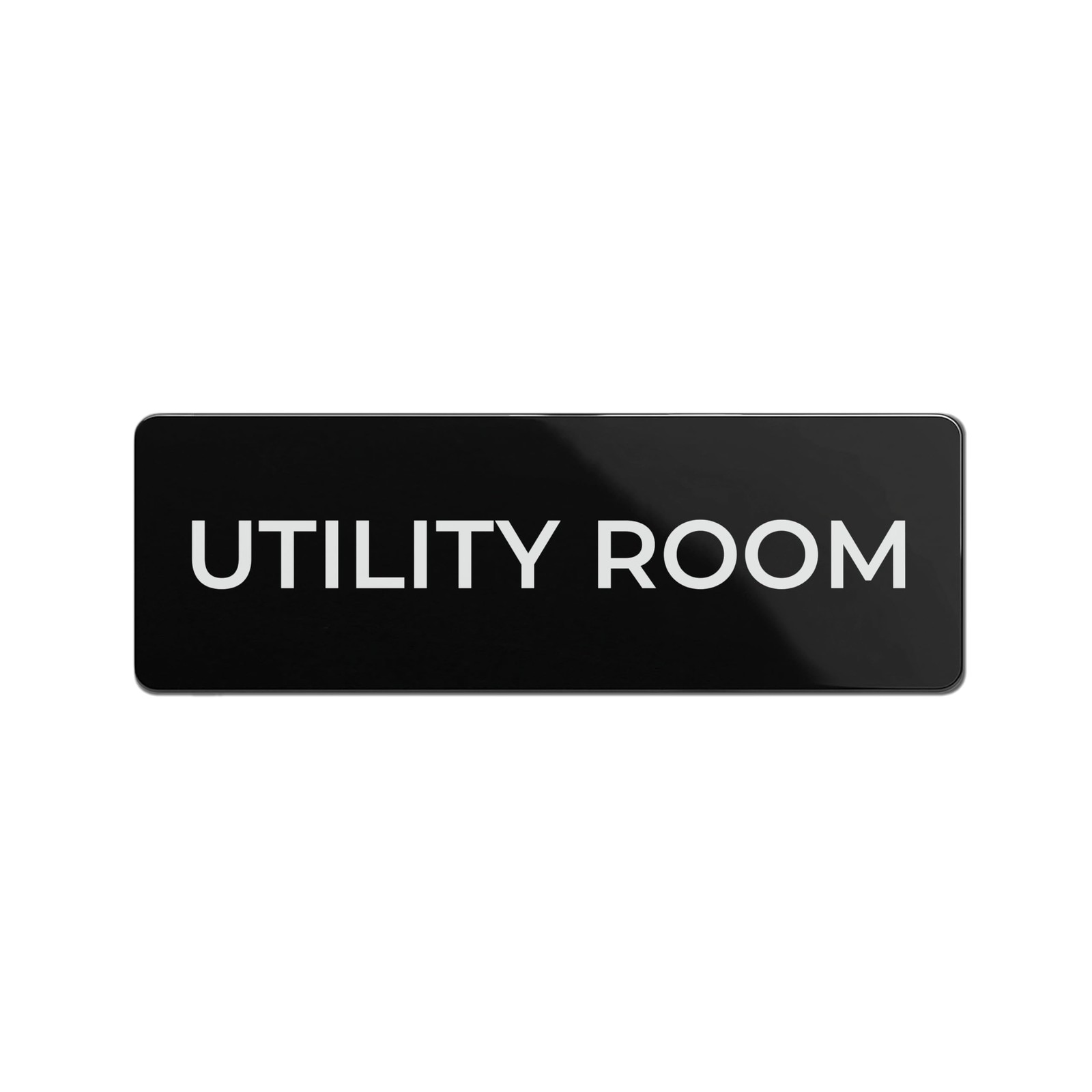 2×6″ ABS Plastic Utility Room Sign Full Adhesive Backing For Door Or Wall