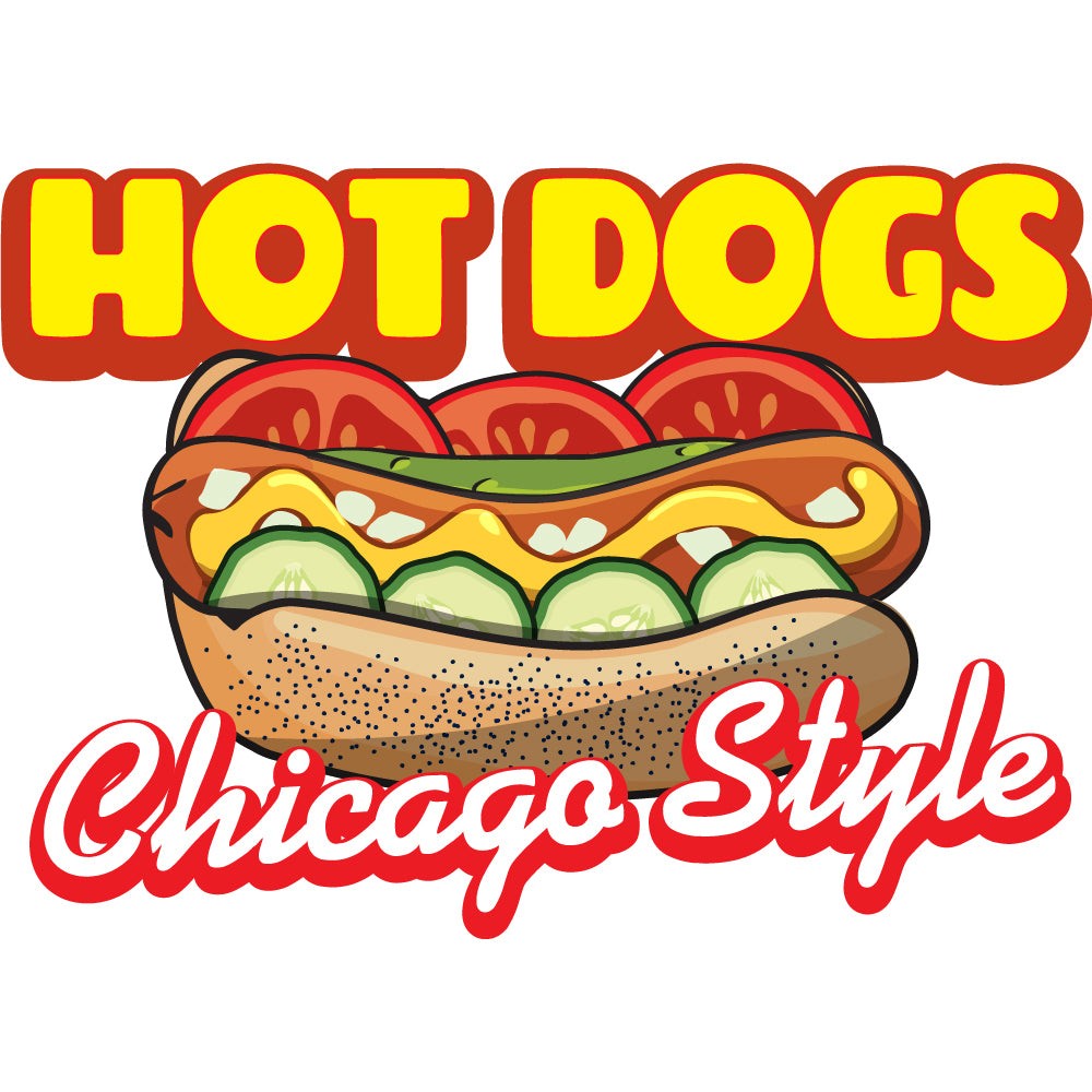 HOT DOGS BEST IN TOWN Concession Decal sign cart trailer stand sticker