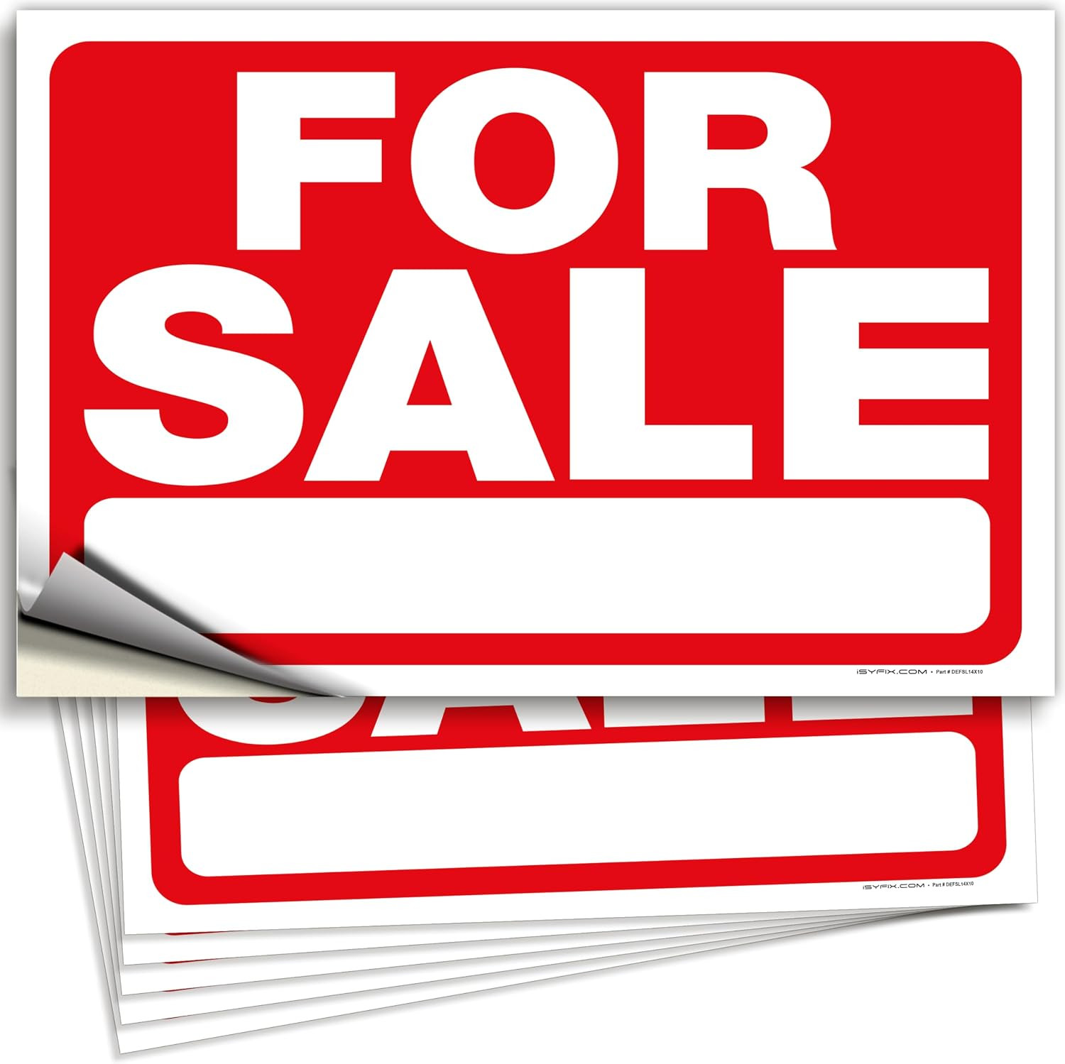Weatherproof Vinyl Car Sale Signs, 10X7 In, 6 Pack