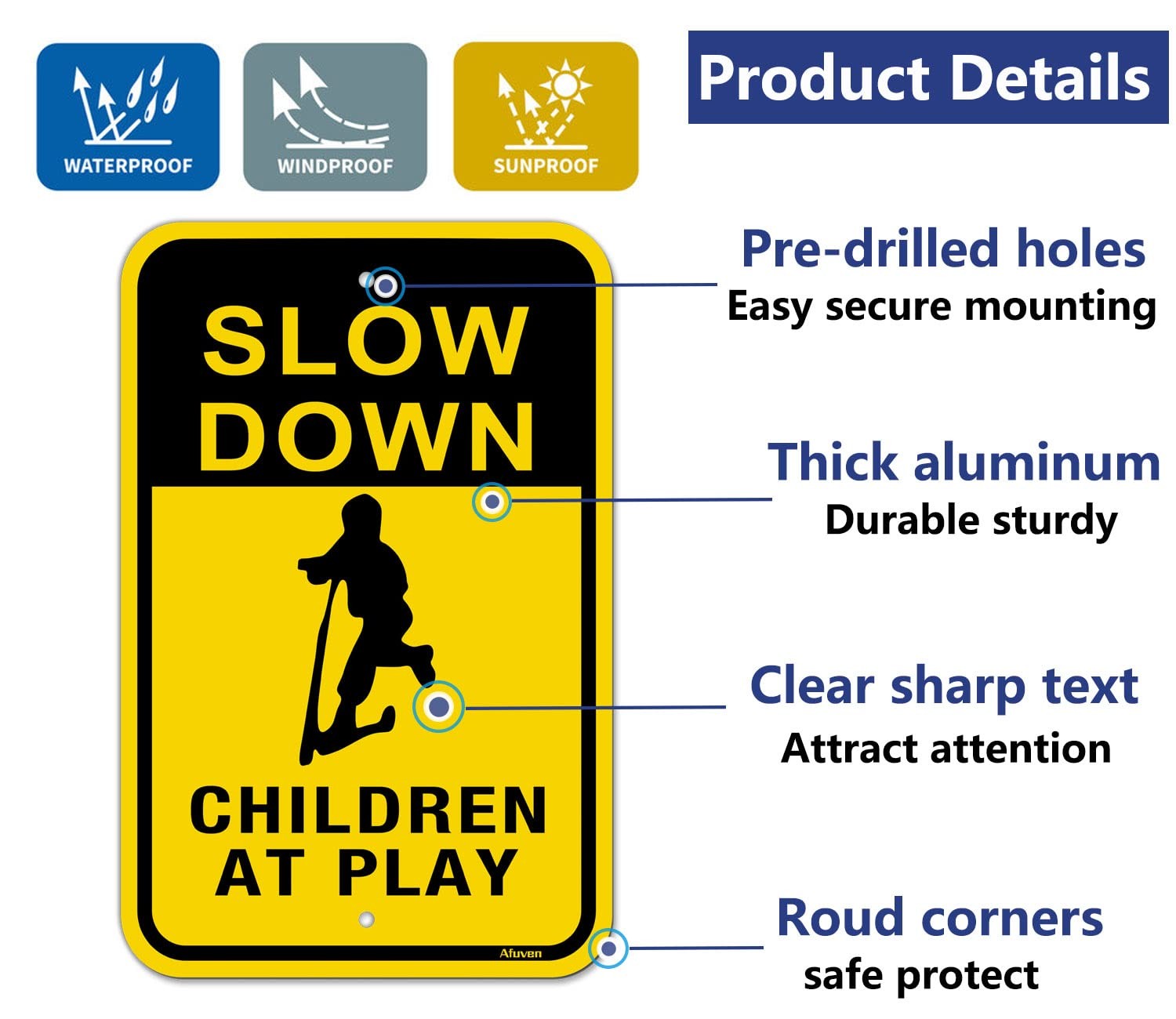 Slow Down Children at Play Signs Kids Playing Sign Reflective Metal Children …