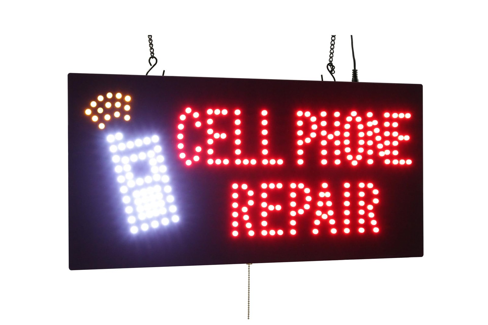 Cell Phone Repair Sign, TOPKING Signage, LED Neon Open, Store, Window, Shop, Bus
