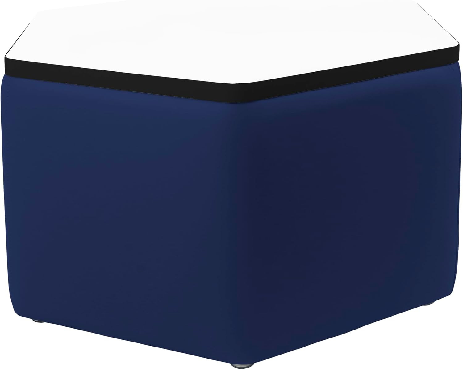FDP Pro Series Hexagon Dry-Erase Ottoman – Teal & Whiteboard, 18″ Height