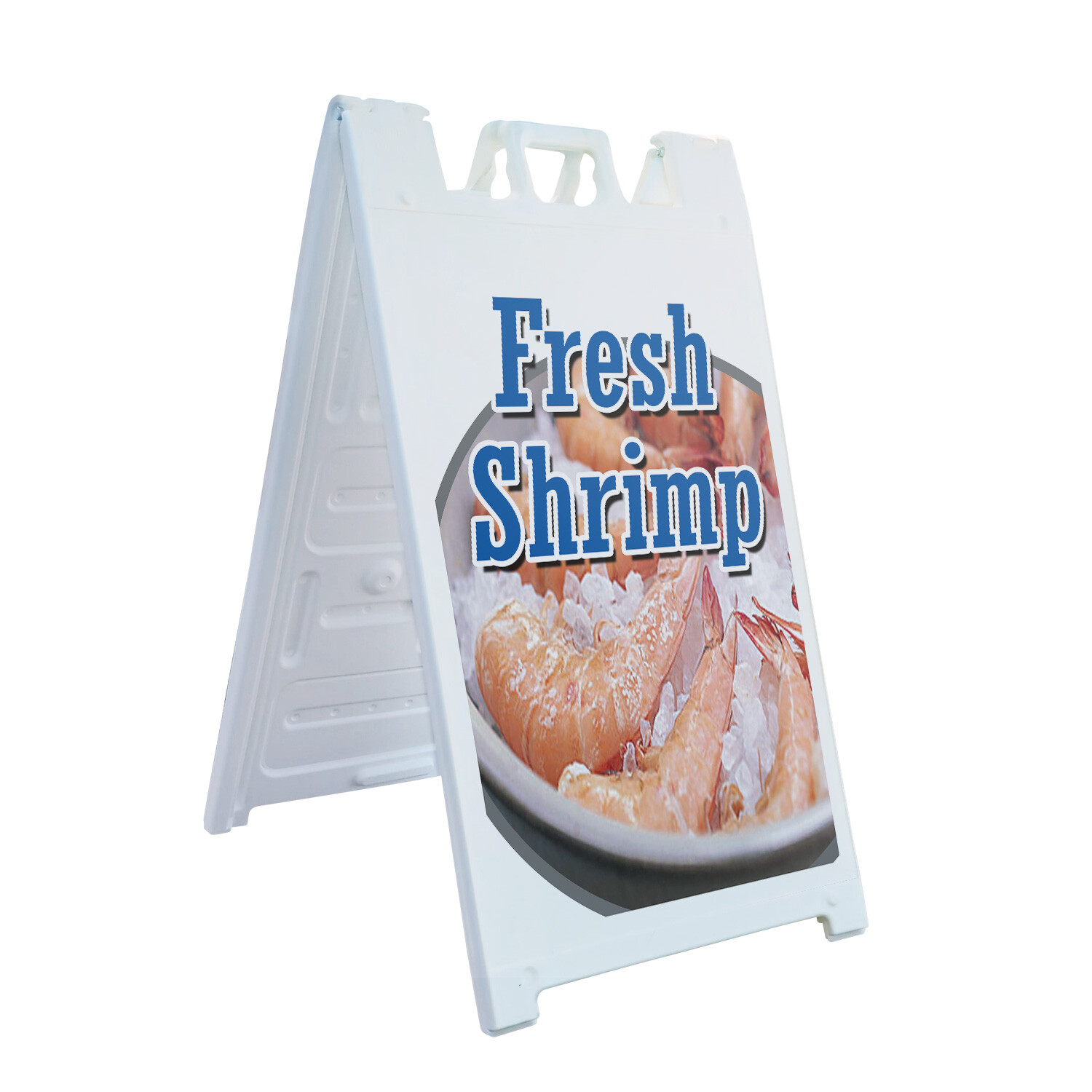 A-frame Sidewalk Fresh Shrimp 24″ x 36″ Double Sided A-Frame Sidewalk Sign