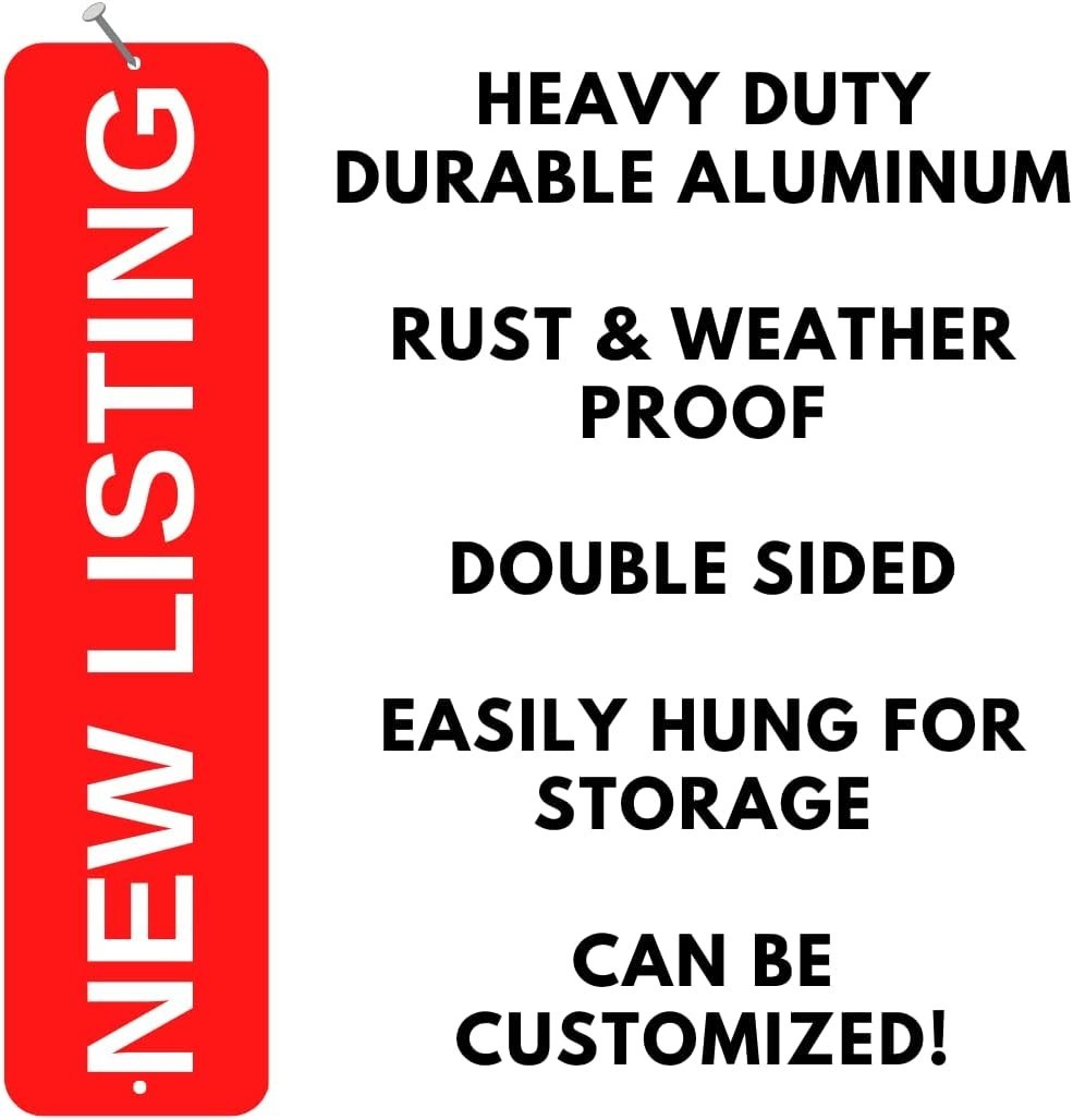 Real Estate Sign Riders 6×24 Aluminum Open House, Water & Rust Resistant for …