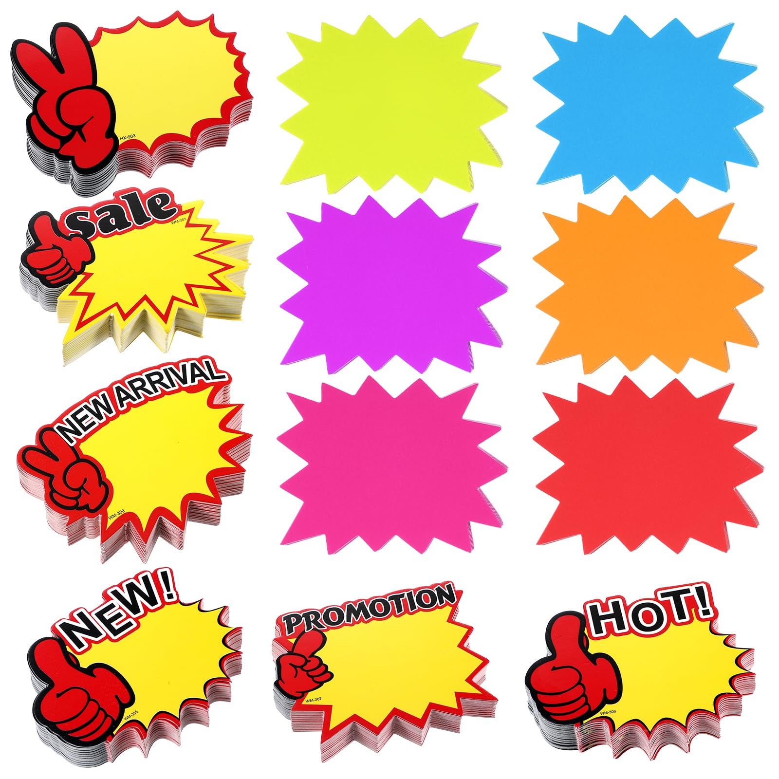 1200pcs Starburst Sale Signs for Retail Price Sign Cards Fluorescent Sale Pri…