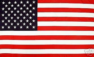 US Sewn Stripes and Embroidered Stars Nylon Banner Sign
