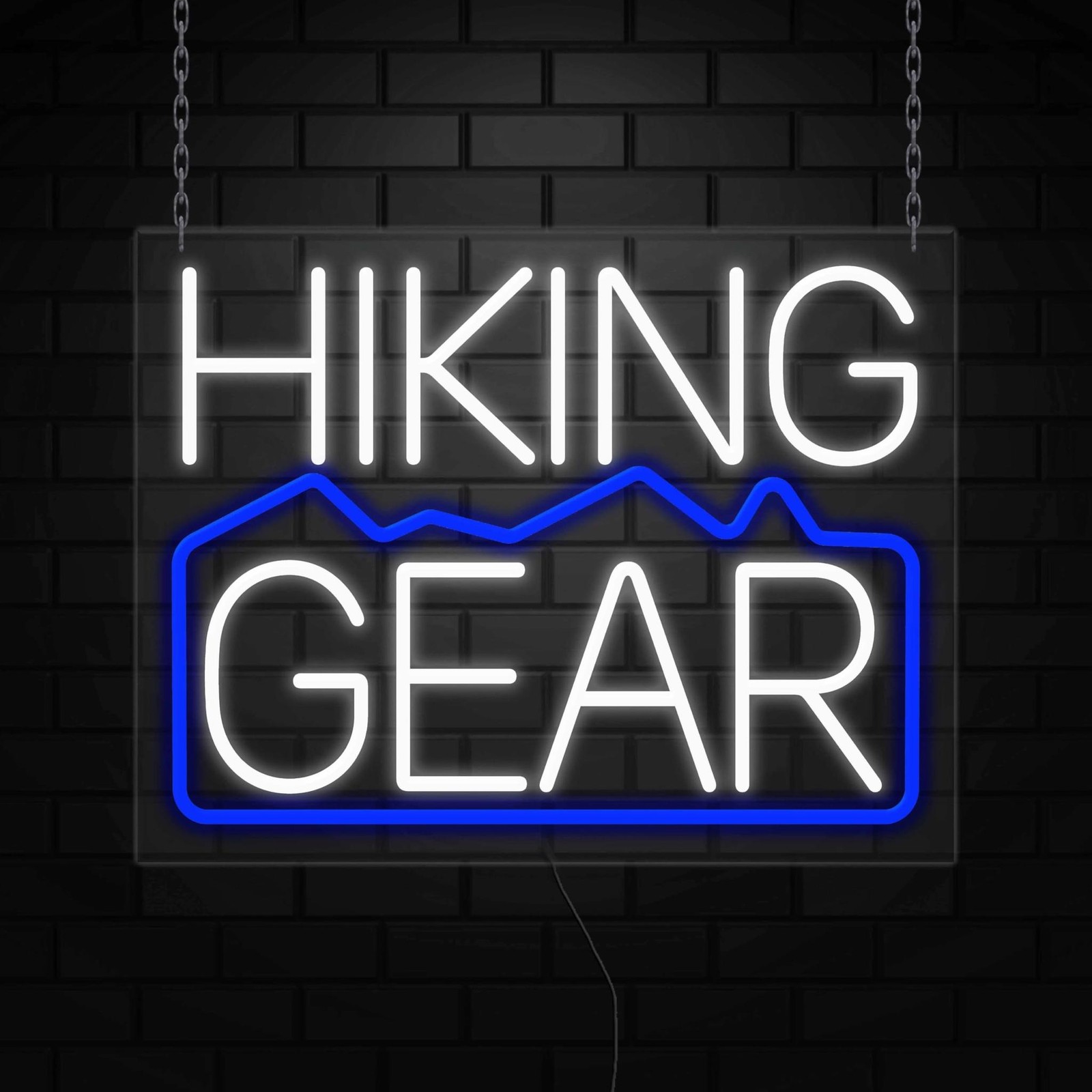 Hiking Gear Neon Sign for Retail Displays | LED Flex Neon | 24″W x 18″H x 1″D
