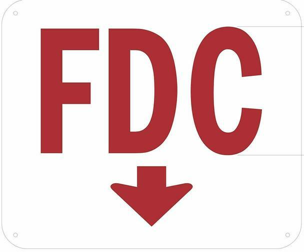 FDC Arrow Down Sign (Aluminium Reflective, White 10×12)–REF24-1027