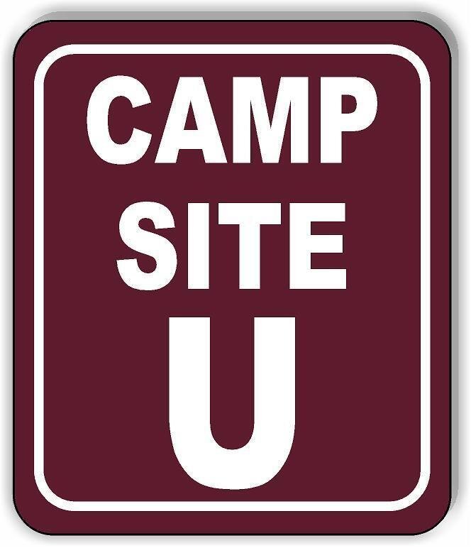 Camp Site U Camping Aluminum Composite Sign