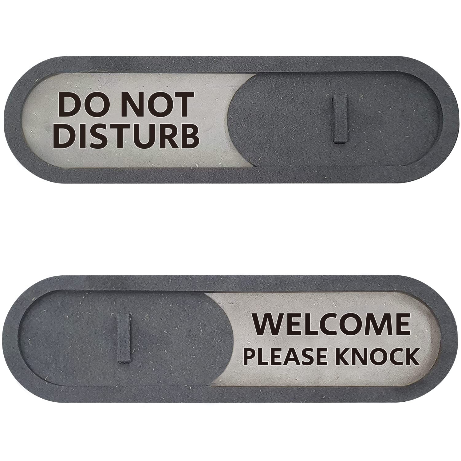 Do Not Disturb Welcome Slider Door Sign Home Office MDF Gray 7.5×2.2 Inch