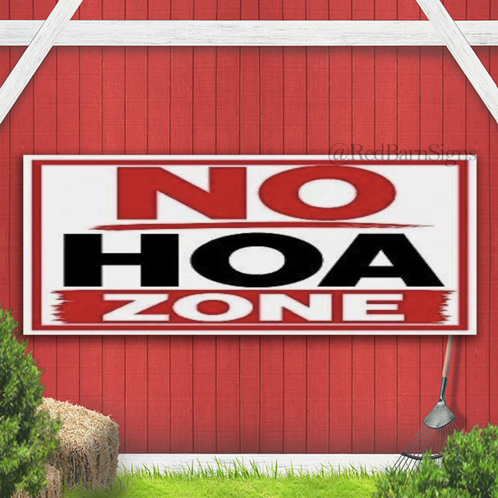 No HOA Indoor Outdoor Banner Sign with grommets
