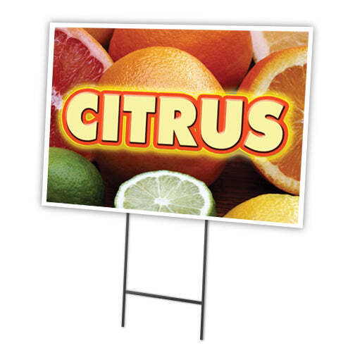 Citrus Yard Sign & Stake outdoor plastic coroplast window