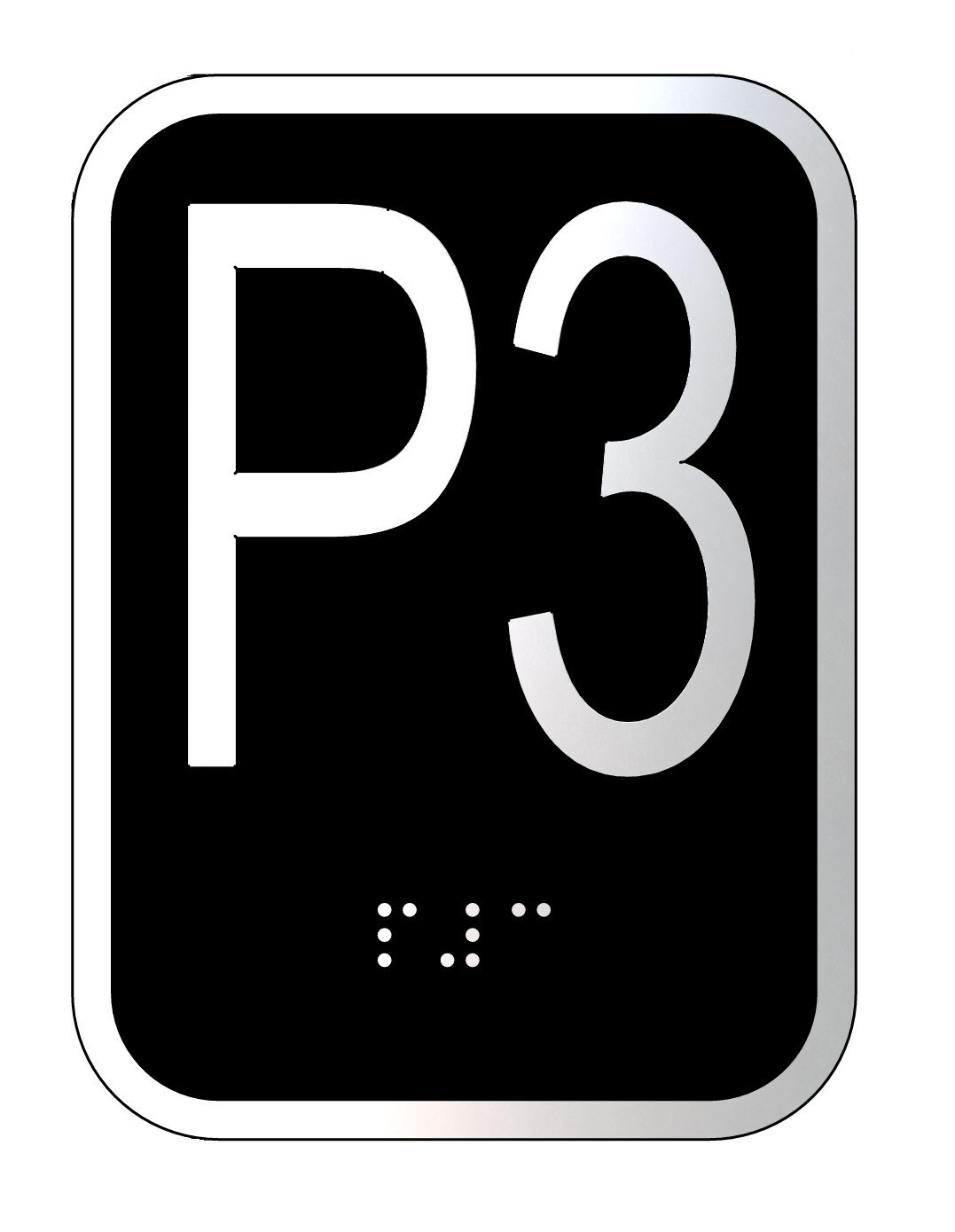 Elevator floor number P3 sign – Elevator Jamb Plate P3( 3×4, cast