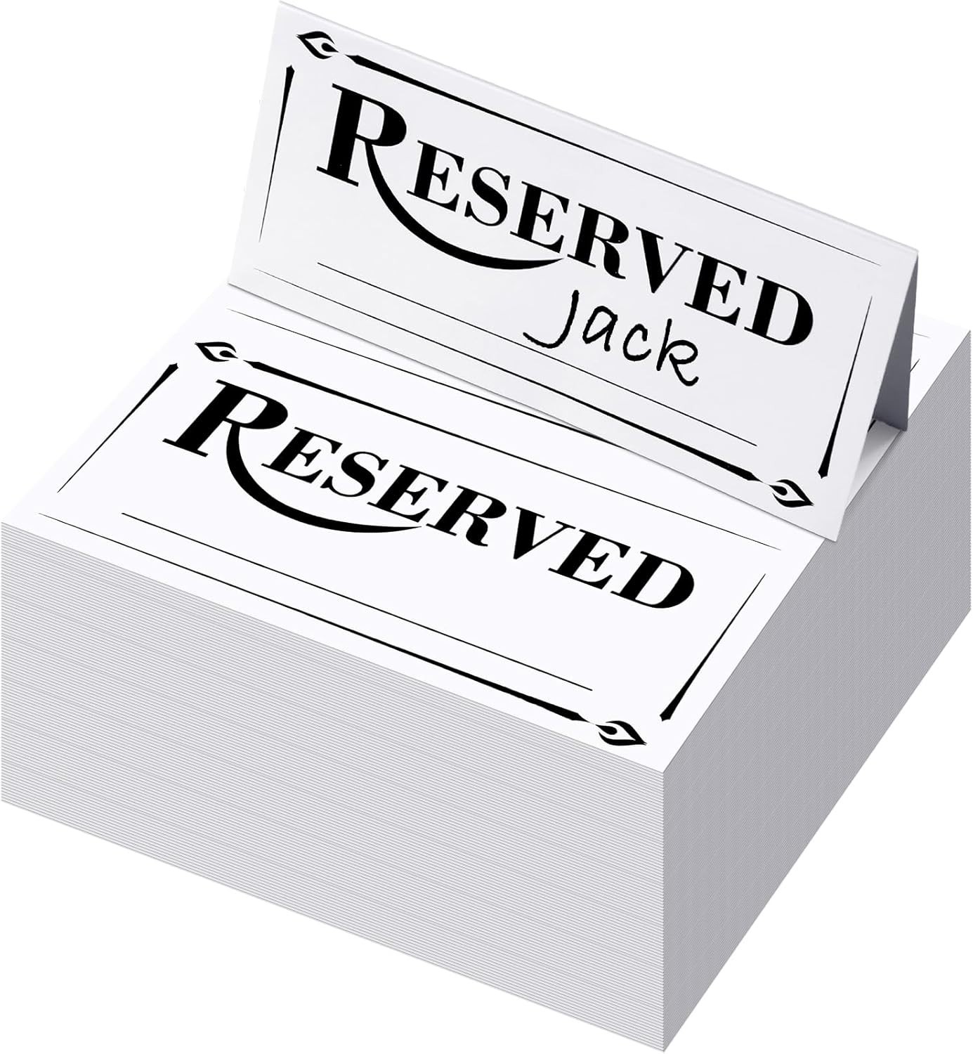 300 Pcs Paper Table Reserved Sign with Name Line Reserved Seating Signs Bulk …