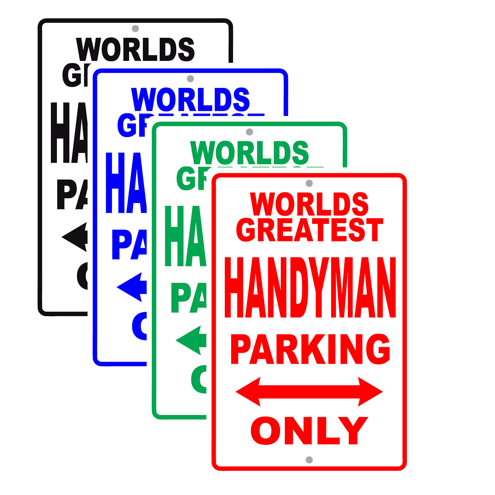 World’s Greatest Handyman Parking Only Gift For Handyman Aluminum Metal Sign