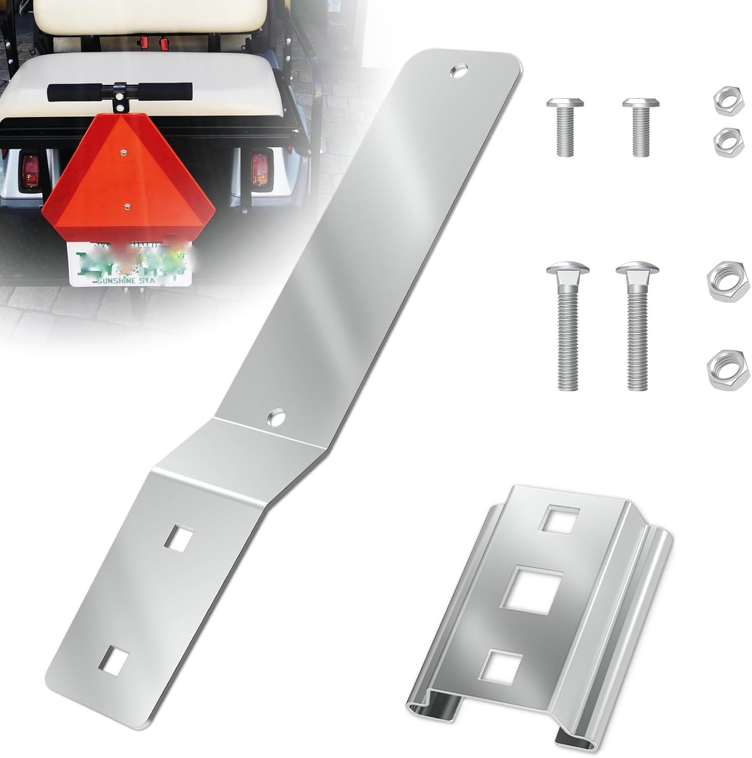 Slow Moving Vehicle Sign Bracket Vehicle Sign Mounting Bracket | for Tractor or