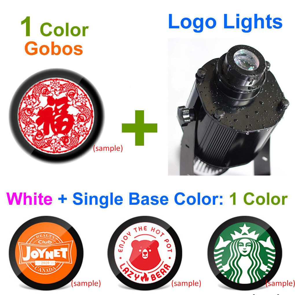 40W Outdoor Black Desktop Mountable LED Gobo Projector Advertising Logo Light