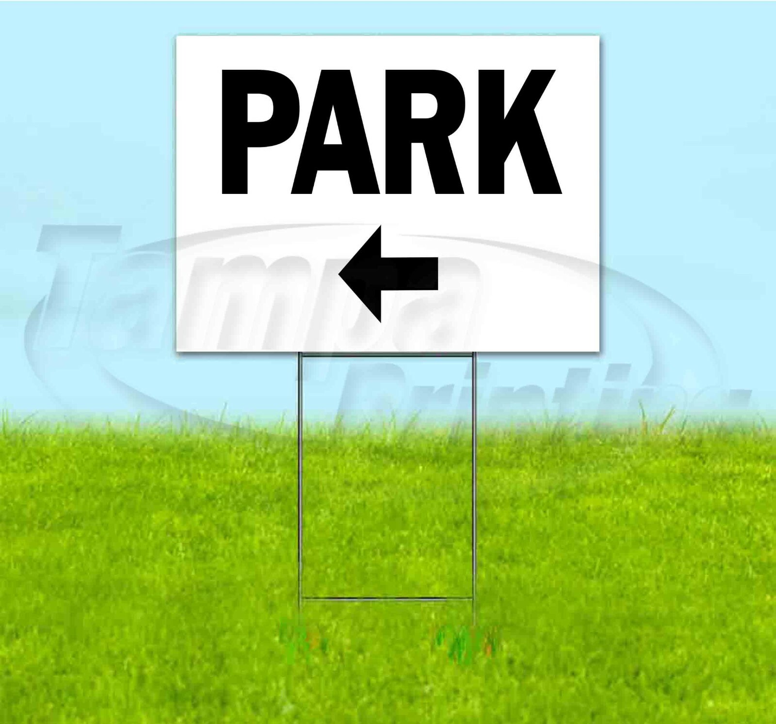 PARK ARROW 18×24 Yard Sign WITH STAKE Corrugated Bandit DIRECTIONAL