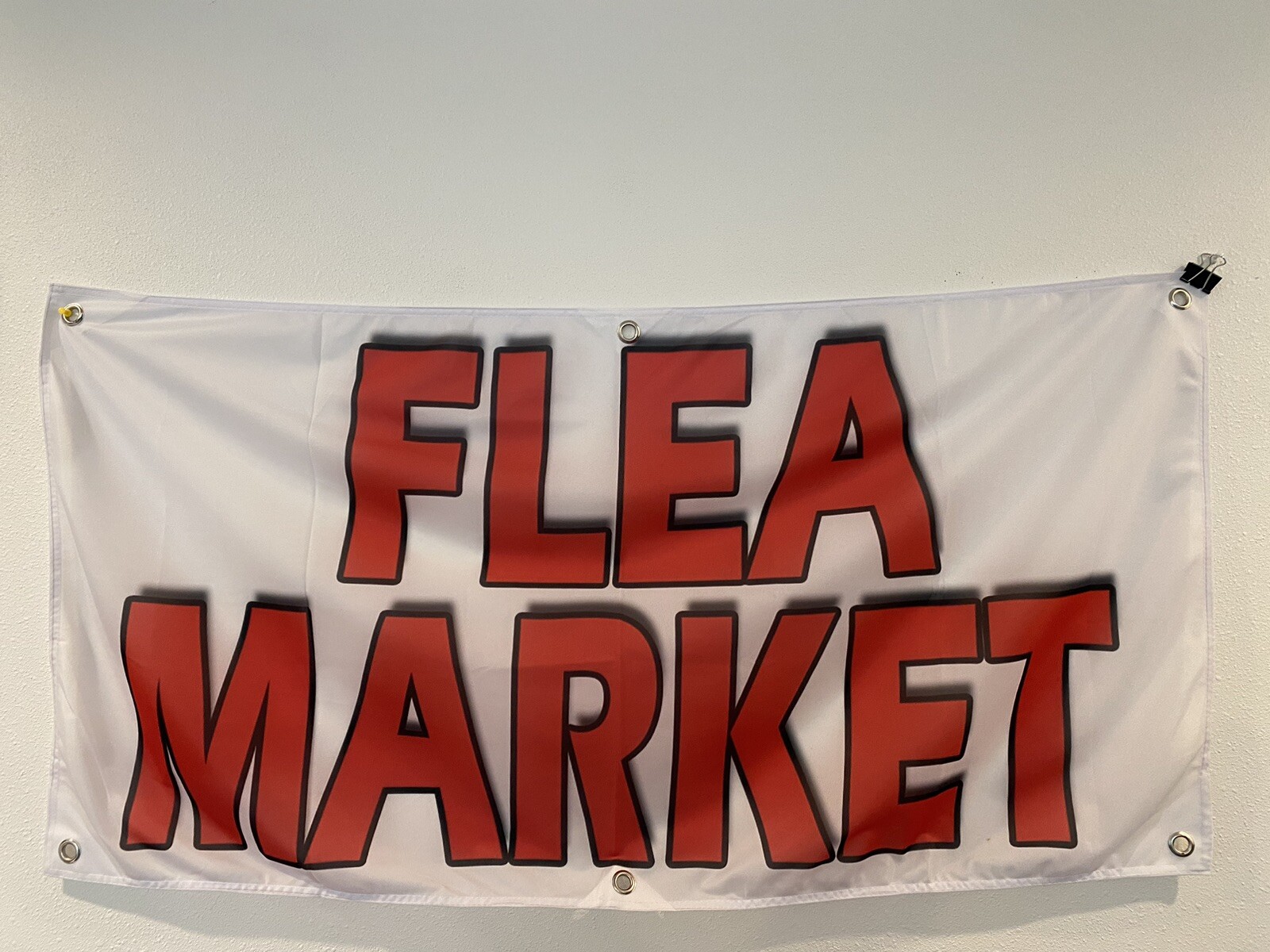 2×4 ft FLEA MARKET Banner Sign -Super Polyester Fabric-New Z25